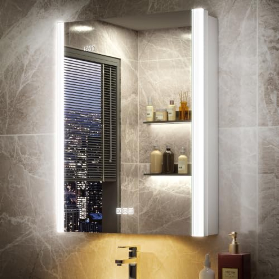 Smart Night Light - Bathroom medicine cabinet mirror with LED