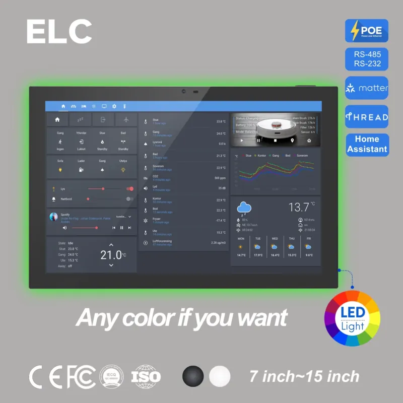 Smart Home System - Home Assistant 10.1 Inch Android 14