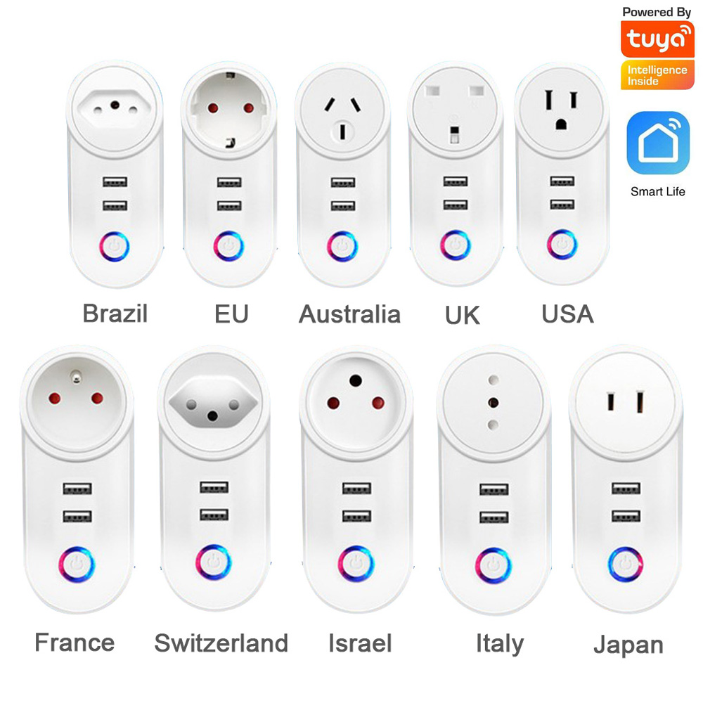 2.4G WIFI Ổ Cắm Điện Có 1A 2A  - đánh giá và giá Smart Home Energy Management