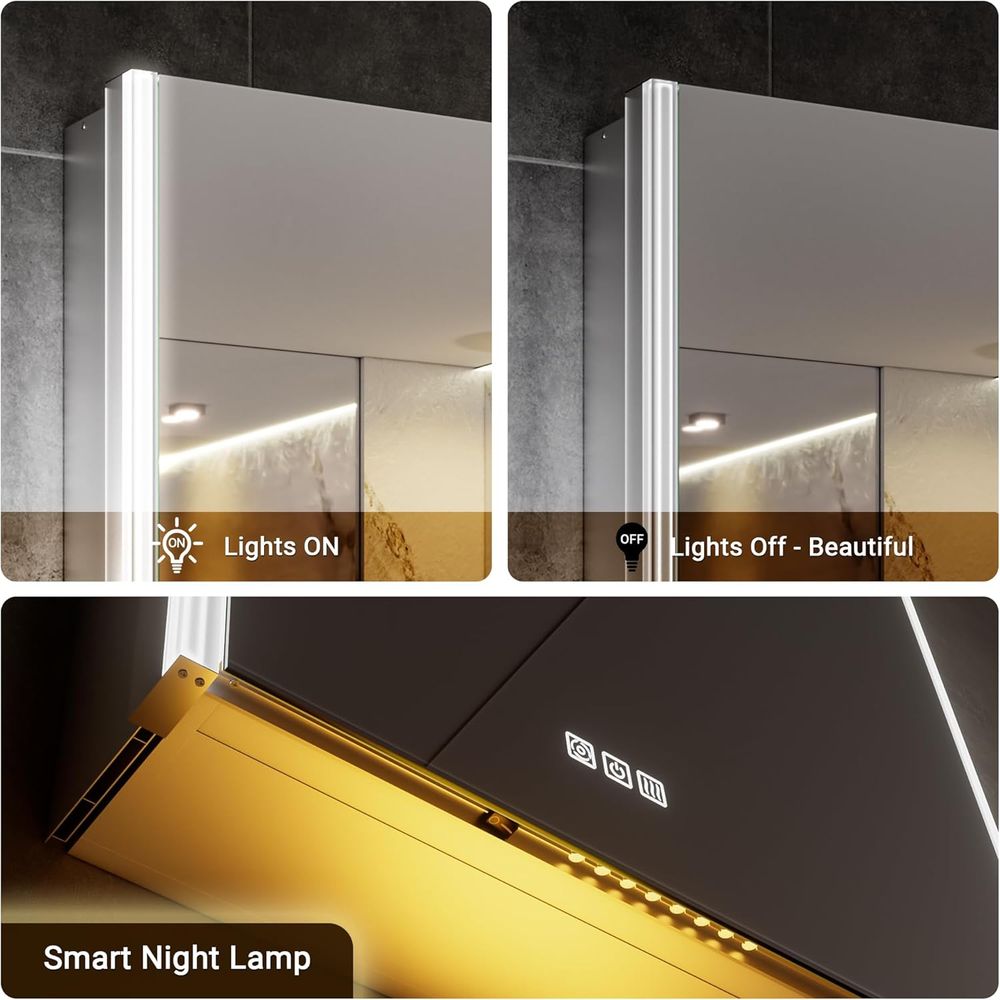 20x32 Lighted Medicine Cabinet - đánh giá và giá Smart Night Light