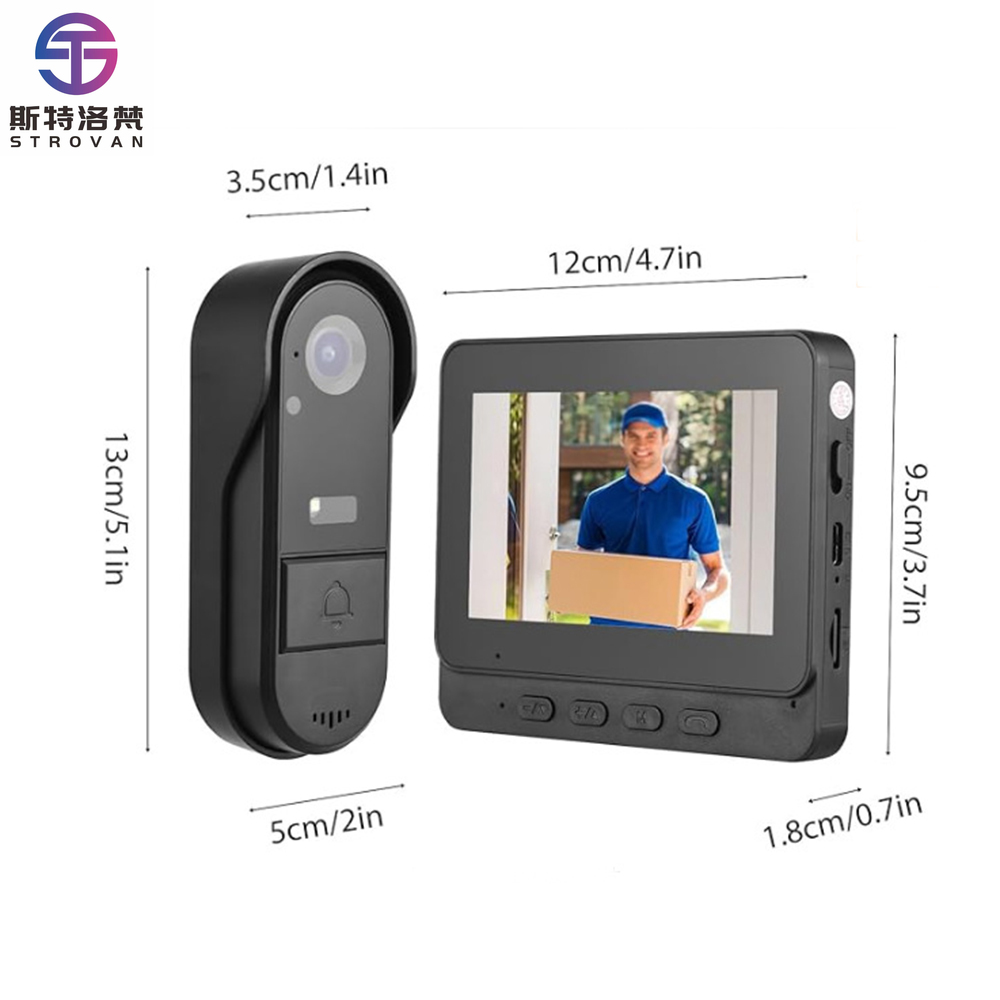 4.3-Inch Smart Doorbell  Syste - đánh giá và giá Smart Home Video Doorbell Installation