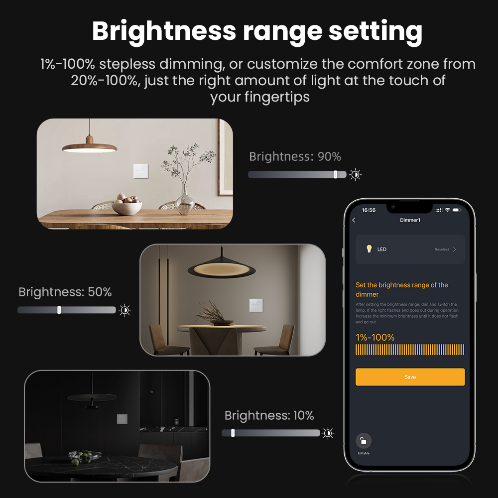 AVATTO WiFi 1/2 Gang Smart Dim - đánh giá và giá Smart Home Control Panel