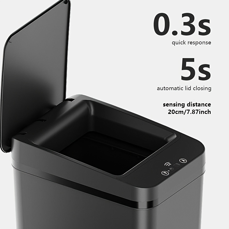 Black Touchless Smart Trash Ca - đánh giá và giá Smart Home Junkie