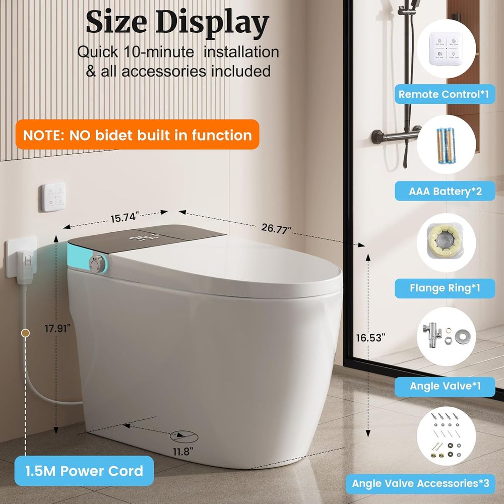Smart Toilet with Elongated He - đánh giá và giá Smart Night Light