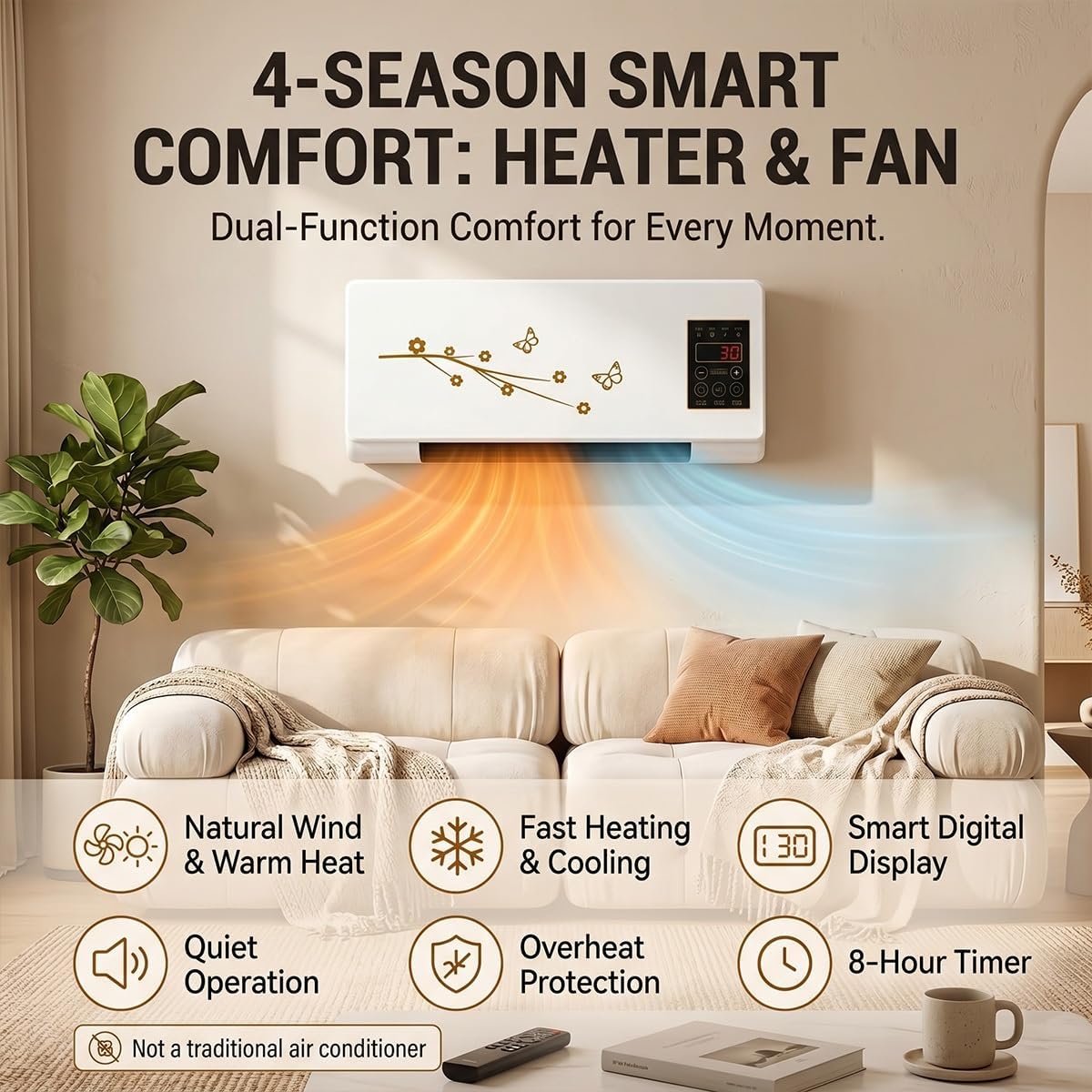 Portable Wall Mounted Air Cond - đánh giá và giá Smart Bathroom Fan