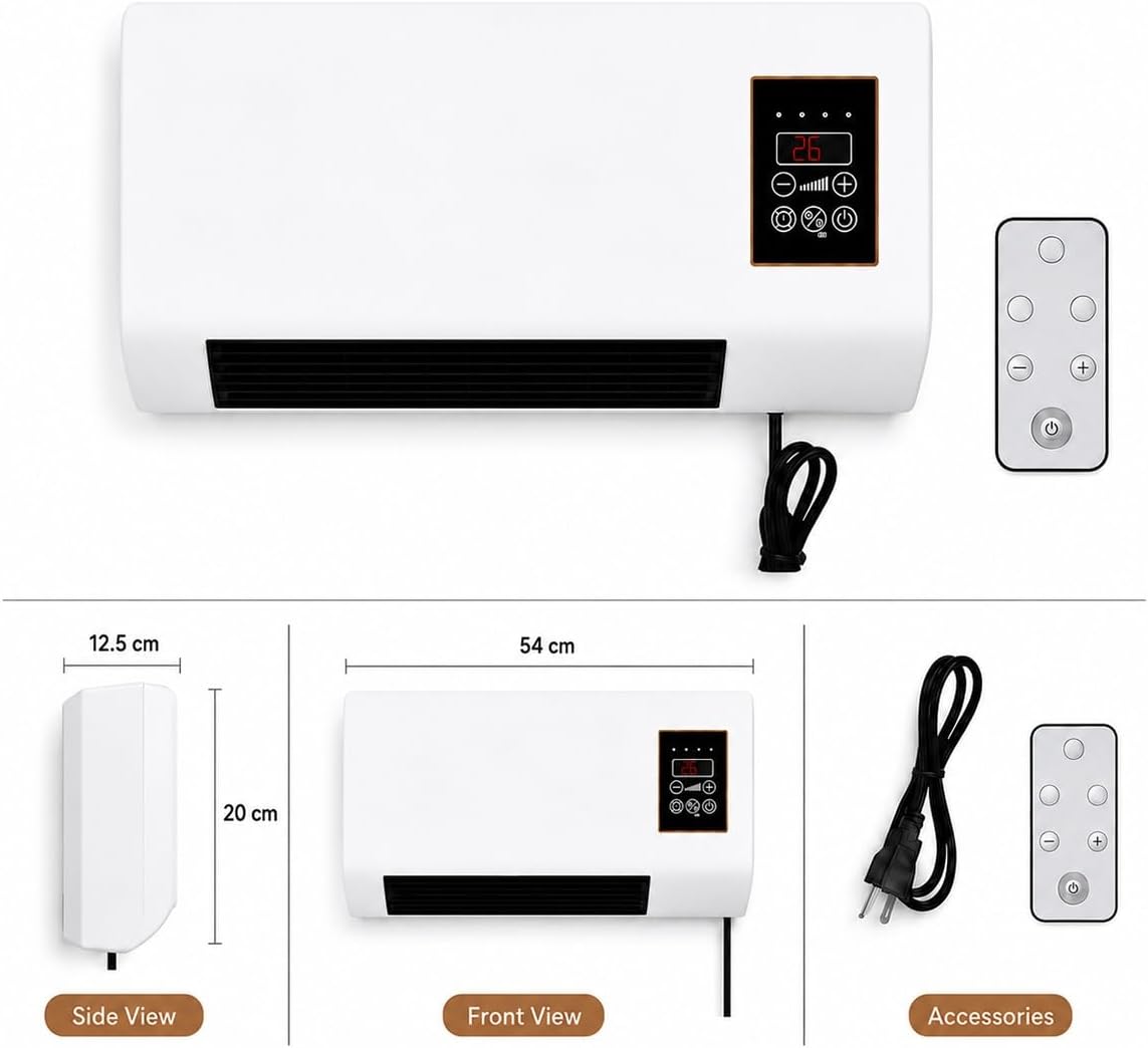 1800W Wall Mounted Air Conditi - đánh giá và giá Smart Bathroom Fan